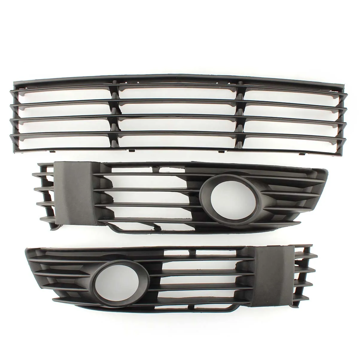 Front Bumper DRL Fog Light Lamp Cover Center Lower Grill For VW Passat