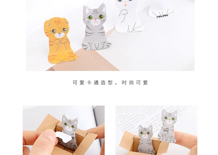 1 Набор блокнот для заметок Kawaii Cat paper Sticky Note блокнот дневник в стиле Скрапбукинг наклейки канцелярские закладки для офиса и школы