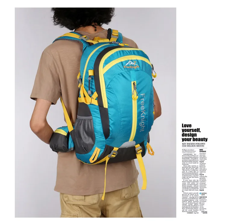 

2019 lightweight 40L waterproof polyester outdoor travel backpack backpack sports bag with rain cover camping hiking backpack