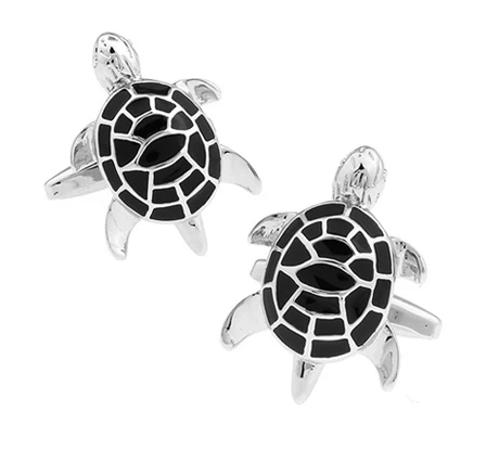 

Men's Cute Turtle Cuff Links Copper Material Black Color