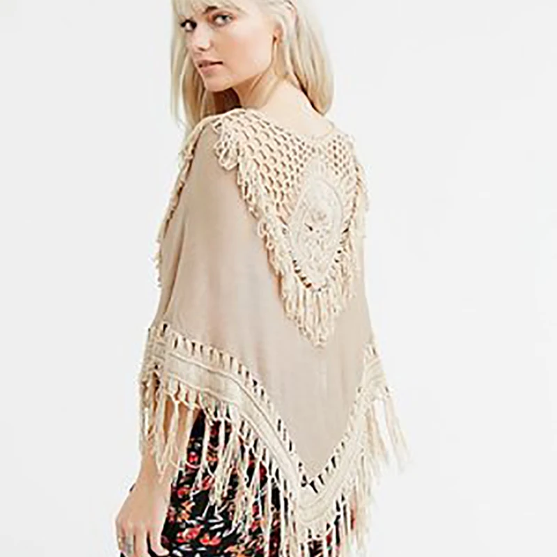 الشاطئ هوك الأوروبي مهدب النساء مثير الدانتيل الأبيض بلوزة قميص المرأة قمم أنيقة جوفاء القطن بلوزة قمم الصيف الإناث بلوزة