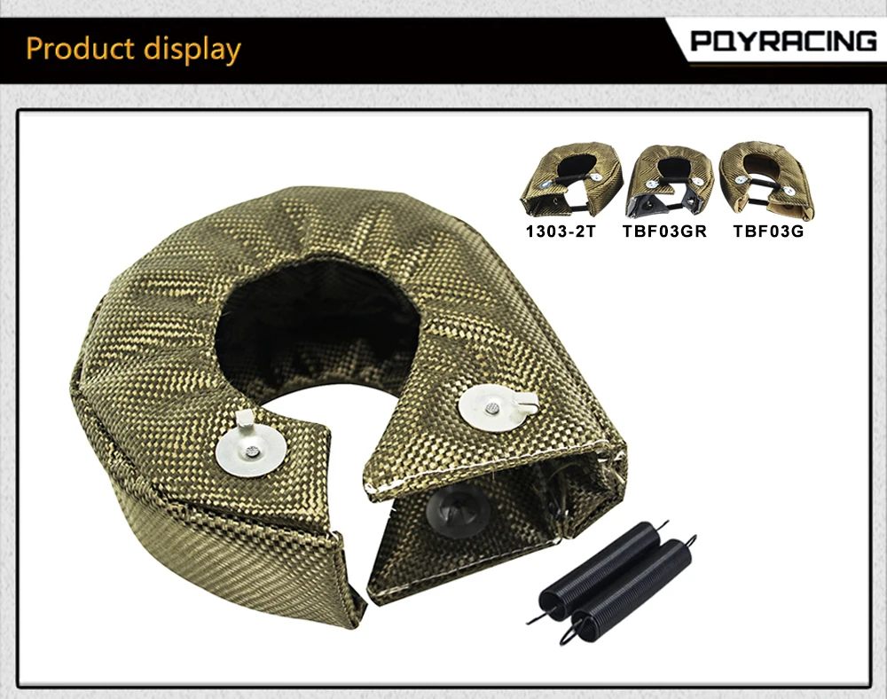 PQY- Полный титан T3 турбо одеяло Турбо тепловой щит подходит: t2 t25 t28 gt28 gt30 gt35 и большинство t3 турбо PQY-TBF03