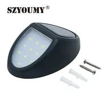 SZYOUMY 10 шт. 10 светодиодный на солнечной батарее Наружный свет лампочка с мягким светом датчик энергосбережения настенный светильник Солнечный сад свет для наружного