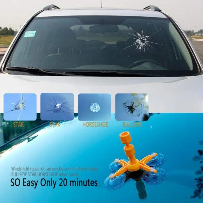 

Auto Windscreen Windshield Repair Tool Set DIY Car Wind Glass Kit For Chip Crack