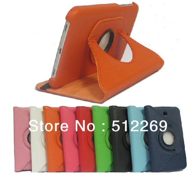 High Quality New Arrival For Samsung GALAXY Tab 3 7.0 inch GT-P3200 P3210 T210 360 Rotating Stand Leather Case Cover | Компьютеры и