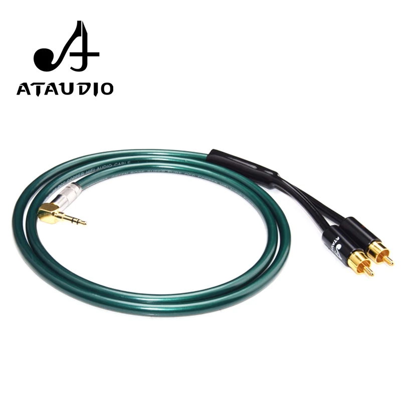 Premium HiFi 3.5mm to 2RCA Y Splitter Stereo Audio Cable