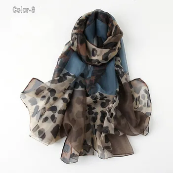 

Spring scarf ladies silk scarf Leopard print fashion luxury sexy shawl Plaid bandana silk head scarves poncho beach towel hijab