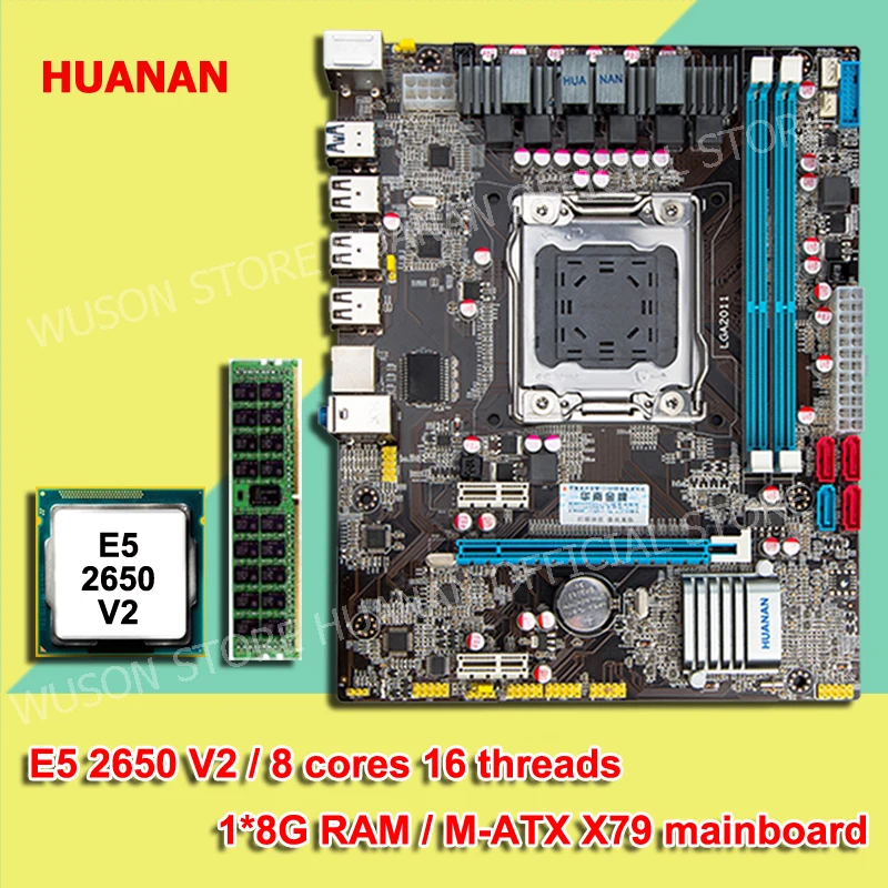 Building computer DIY HUANAN X79 motherboard CPU memory combos CPU