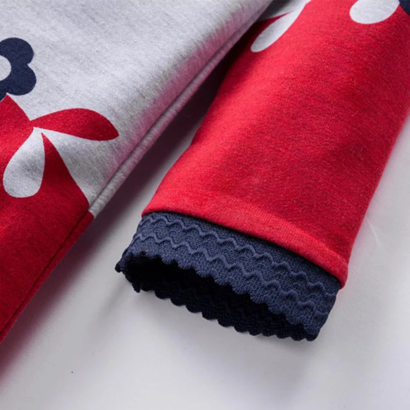 2018 fashion new baby girls dress long sleeve autumn winter infant dresses cartoon cotton giraffe mouse cat rabbit pink blue Gary red kids costume (18)