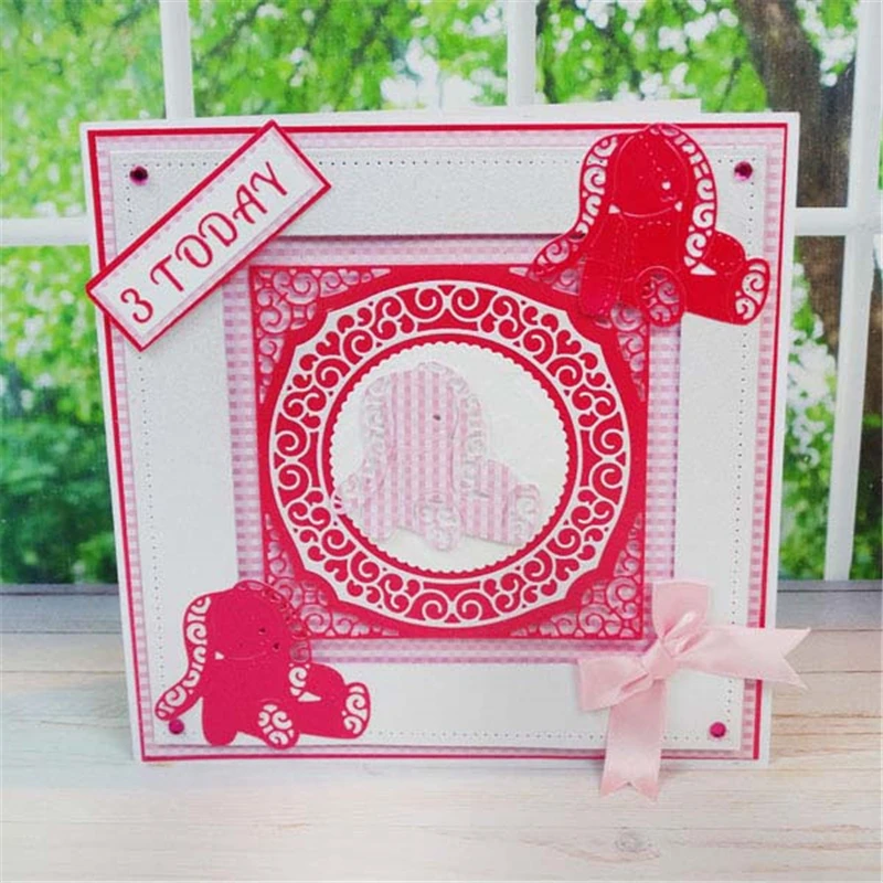 

YaMinSanNiO Rabbit Dies Decor Animal Metal Cutting Craft Die Cut New 2019 Scrapbooking Card Making Embossing DIY