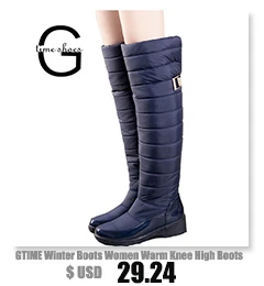 Gtime/женские ботинки «Мартенс» на каблуке, модные осенне-зимние теплые плюшевые ботильоны, повседневные женские зимние ботинки на молнии Zide ZSTM91