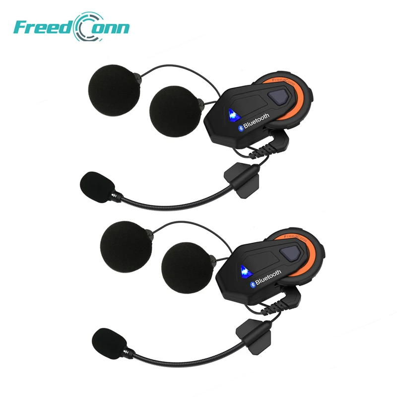 Freedconn Интерком intercomunicadores de casco moto rcycle Интерком 2 шт. bluetooth шлем BT bluetooth гарнитура для шлема