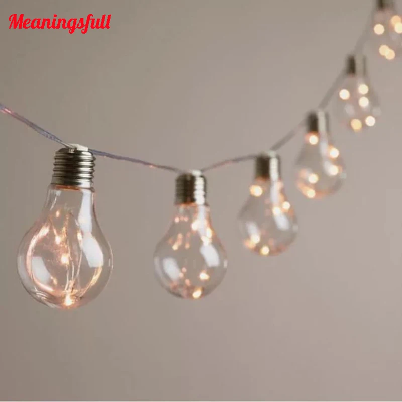 

4M 10 Vintage Bulb Led Fairy String Lights Christmas Festoon Garlands Outdoor Party Lights For Wedding Garden Home Decoration