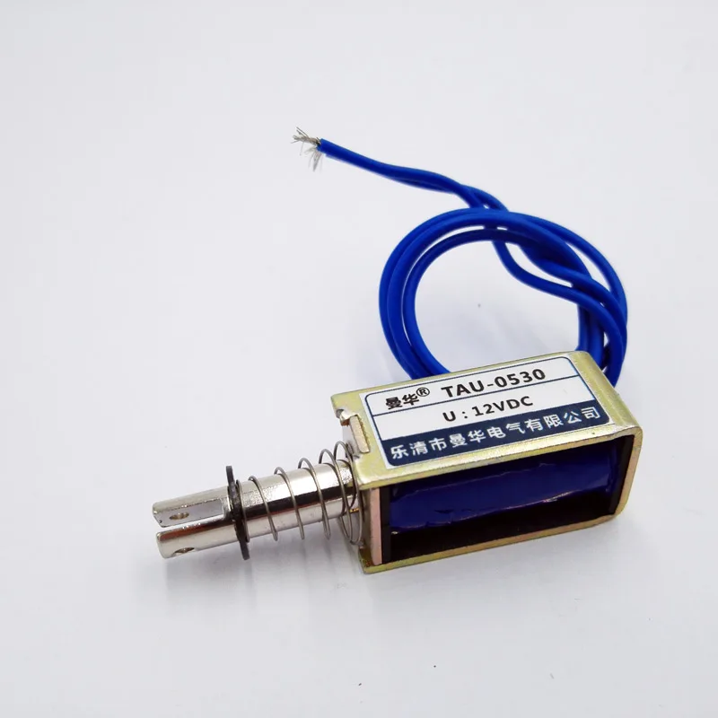 

DC 12V 24V Pull Type Frame electromagnet TAU-0530 Linear Solenoid Electromagnet travel 10mm keepping Force 700g