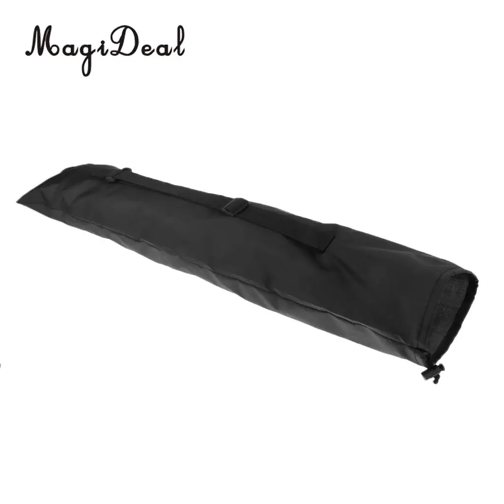 2pcs Foldable Portable Alpenstock Hiking Walking Stick Storage Pouch Carry Bag 71x17.5cm Black