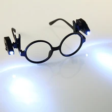 1 пара мини-фонарик очки лампа для чтения зажим для очков фонарь Регулируемая лампа для очков Гибкая лампа для чтения книг