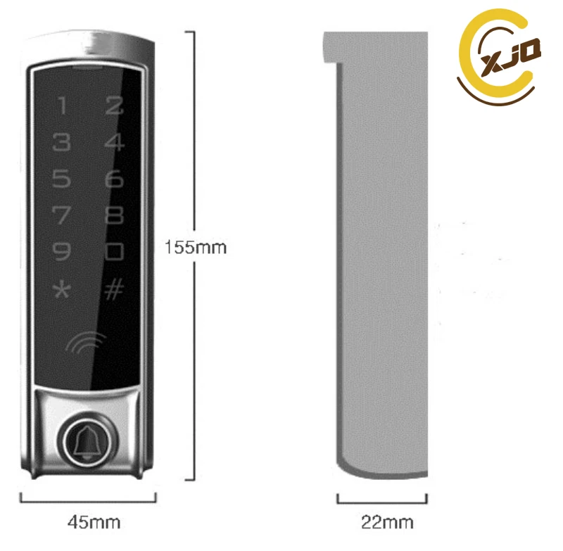 XJQ Новое поступление, металлический чехол, антивандальная цифровая сенсорная клавиатура с подсветкой Многофункциональный Автономный RFID контроллер доступа и считыватель