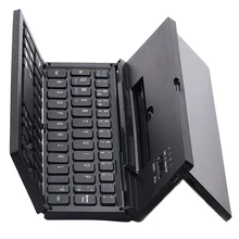 Universal Portable Foldable Wireless Bluetooth Keyboard with Kickstand for IOS Andriod Windows Smartphone Tablet Black
