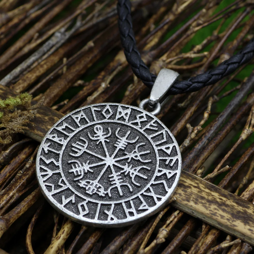 Youe shone Norway Valknut языческий амулет Vegvisir Viking воск шнур скандинавских викингов