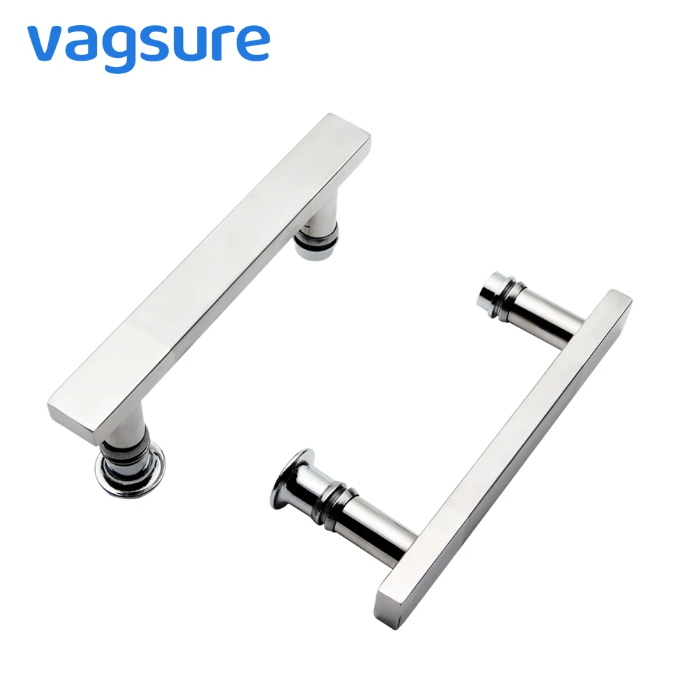 

2Pcs/Lot ABS+Stainless Steel Shower Bathroom Shower Screen Sliding Door Hole Distance 14.5cm For Brushed Sauna Cabin Door Handle