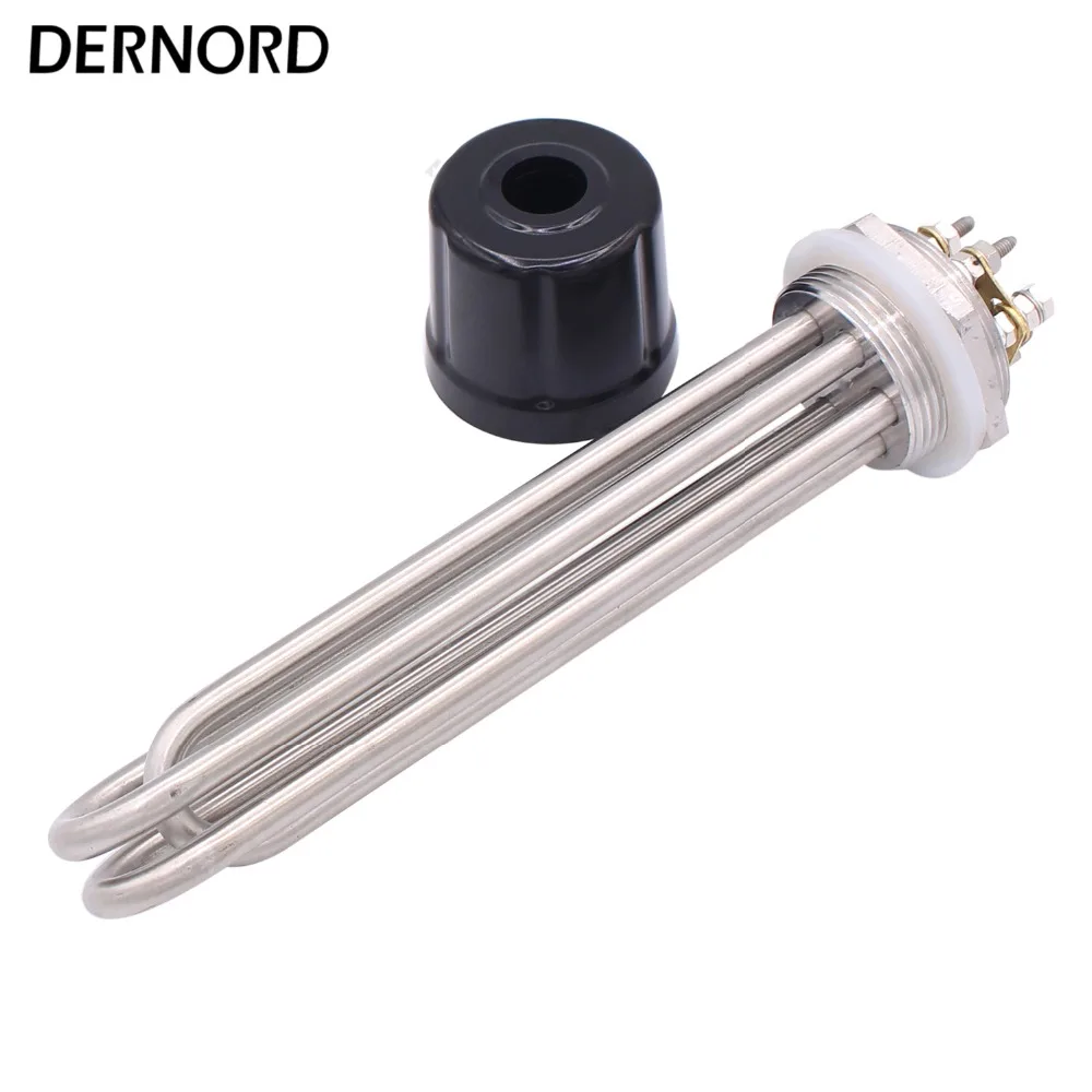 SUS304 Water Heating Element 220V/380V 3KW 4.5KW 6KW 9KW DN40 Electric Immersion Heater with 1.5"BSP Thread
