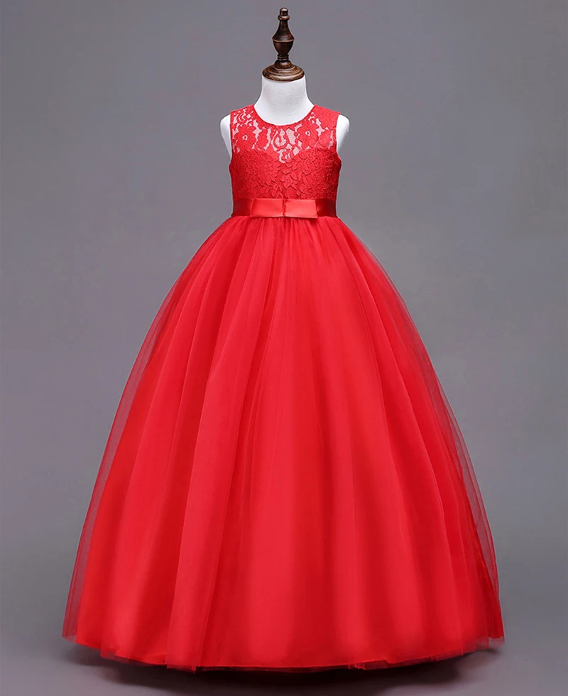 CAILENI/платье для девочек; сетчатые кружевные Детские платья для свадебной вечеринки; элегантные бальные платья длиной до щиколотки; дамское платье для маленьких девочек