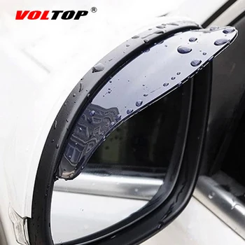 

VOLTOP Car Rearview Mirror Eyebrow Rain Block Blades Flexible PVC Back Mirror Rain Shade Rainproof Blades Water Cover