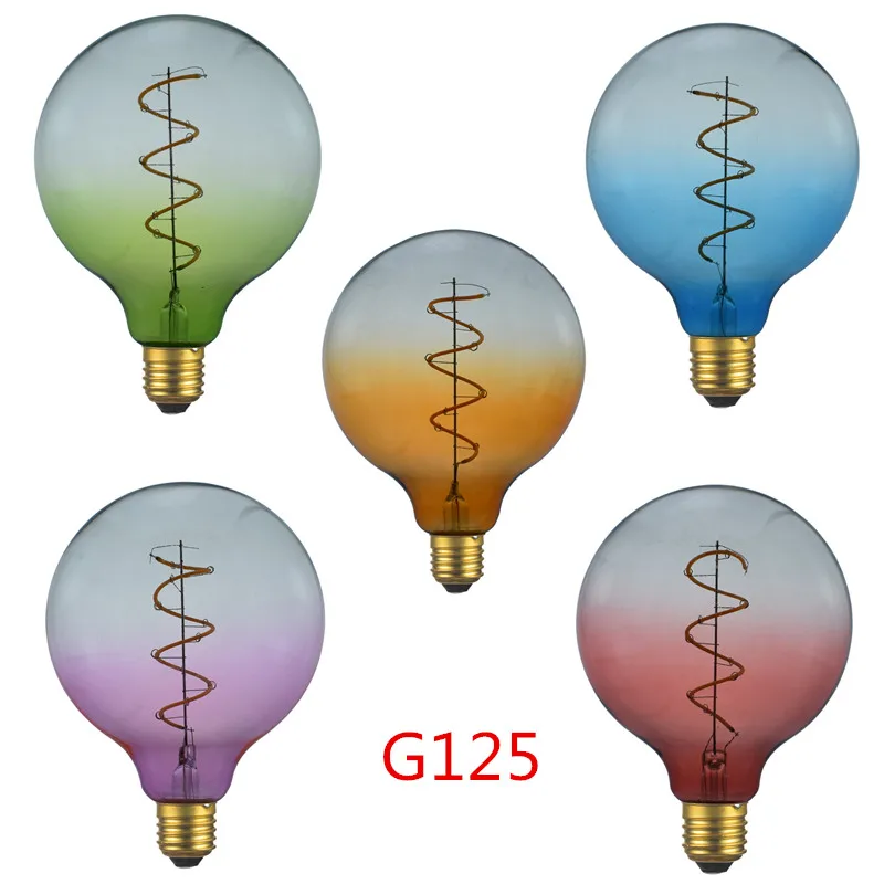 2019 Новые Красивые blubs винтажные Эдисона G125 E27 с регулируемой яркостью 220V 110V 4W ламповая нить свет винтажный светодиодный светильник для