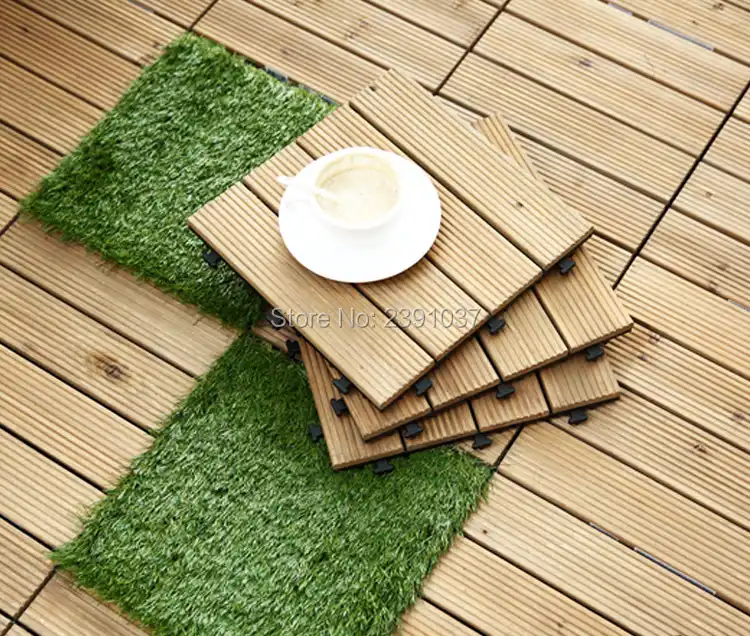 Detail Feedback Questions About 11pcs 30 2 6cm Interlocking 11pcs 30 2 6cm Interlocking Flooring Tiles In Solid Teak Wood Suitable For