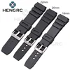 Rubber Watch Band Strap Sport Diving 18 20 22mm Men Silicone Bracelet With Silver Stainless Steel Metal Needle Buckle For Casio ► Photo 2/6