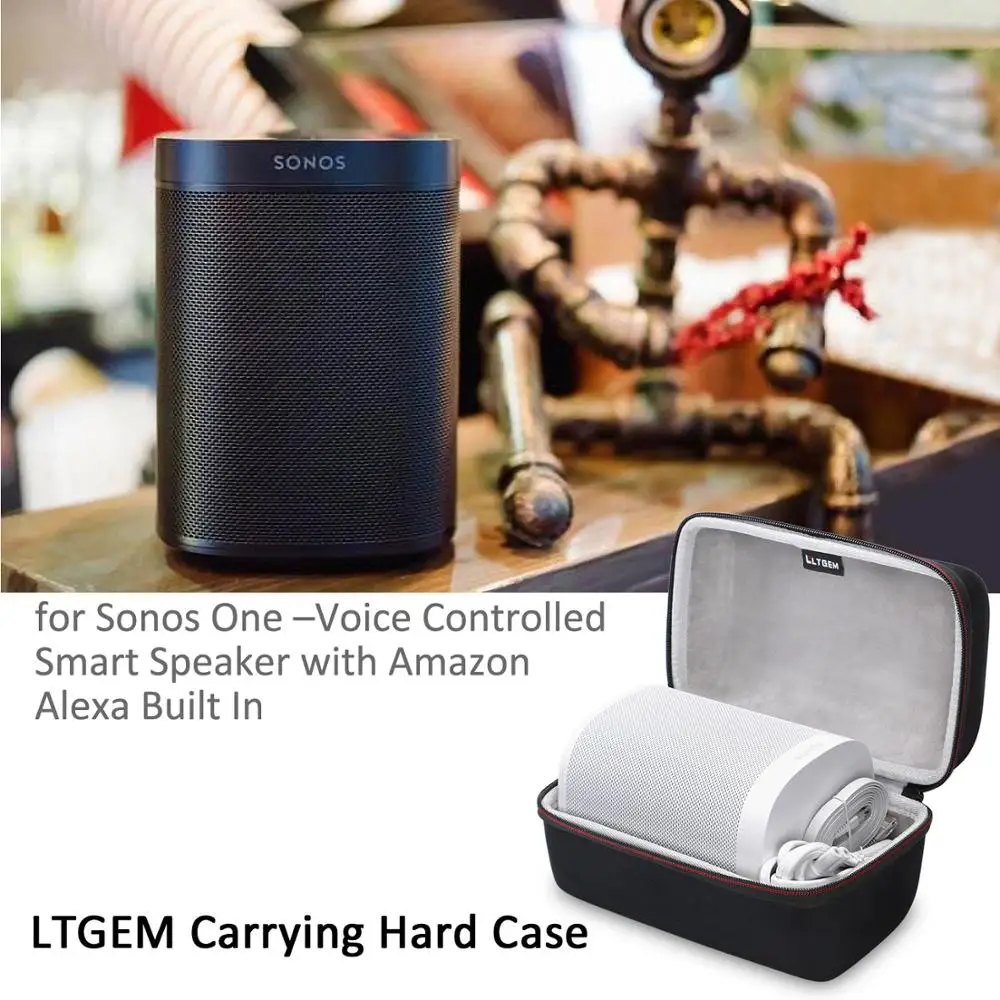 

LTGEM Storage Travel Carrying Case Cover for Sonos One-Voice Controlled Smart Speaker and Accessories