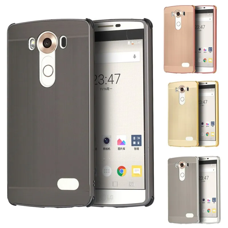 

ZEALLION For LG V10 Case 2 in 1 Plating Metal Aluminum Frame Slim Brushed PC Protection Back Cover