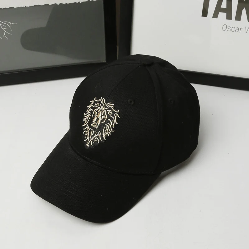 Lion Embroidery Pattern Baseball Cap Women Men Solid Color Cotton Hat Unisex Fashion Casual Adjustable Sunscreen Caps CP0115  (10)