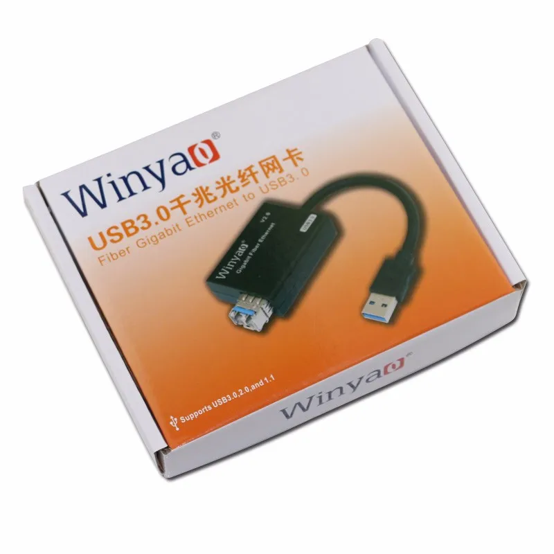 Winyao USB1000F-LX USB 3,0 Gigabit волокно Ethernet сетевой адаптер одиночный режим 1310nm 10 км LC Оптическое модуль SFP NIC RTL8153