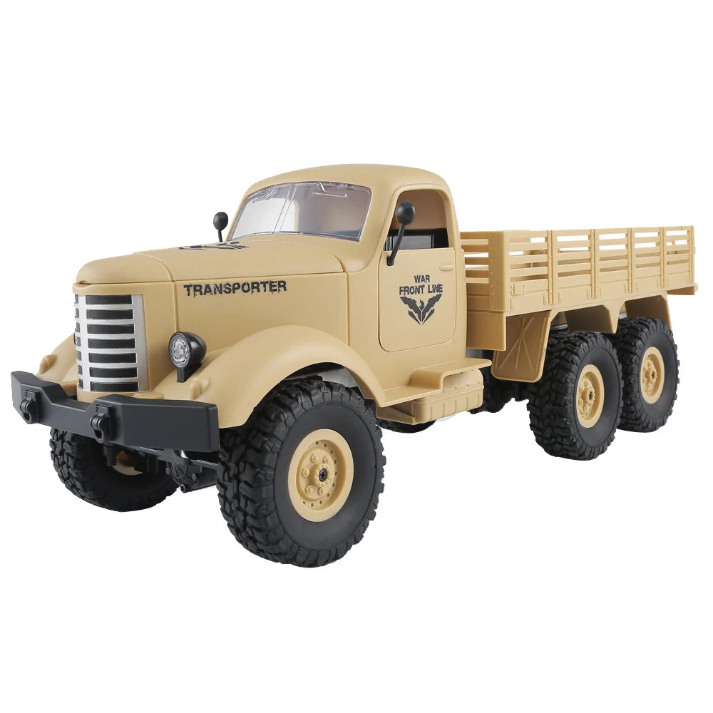 1/16 2.4G 6WD RC Remote Control Rock Crawler Off-Road Military Truck Toy #