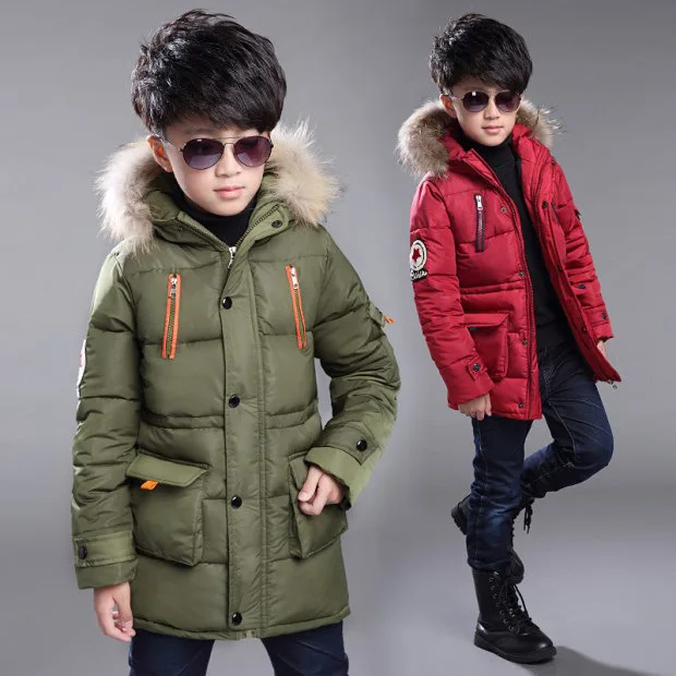 Thumbaby Boys Winter Outwear Down Coat Children Baby Boy Clothes Fashion Outwear England Style Children Jacket