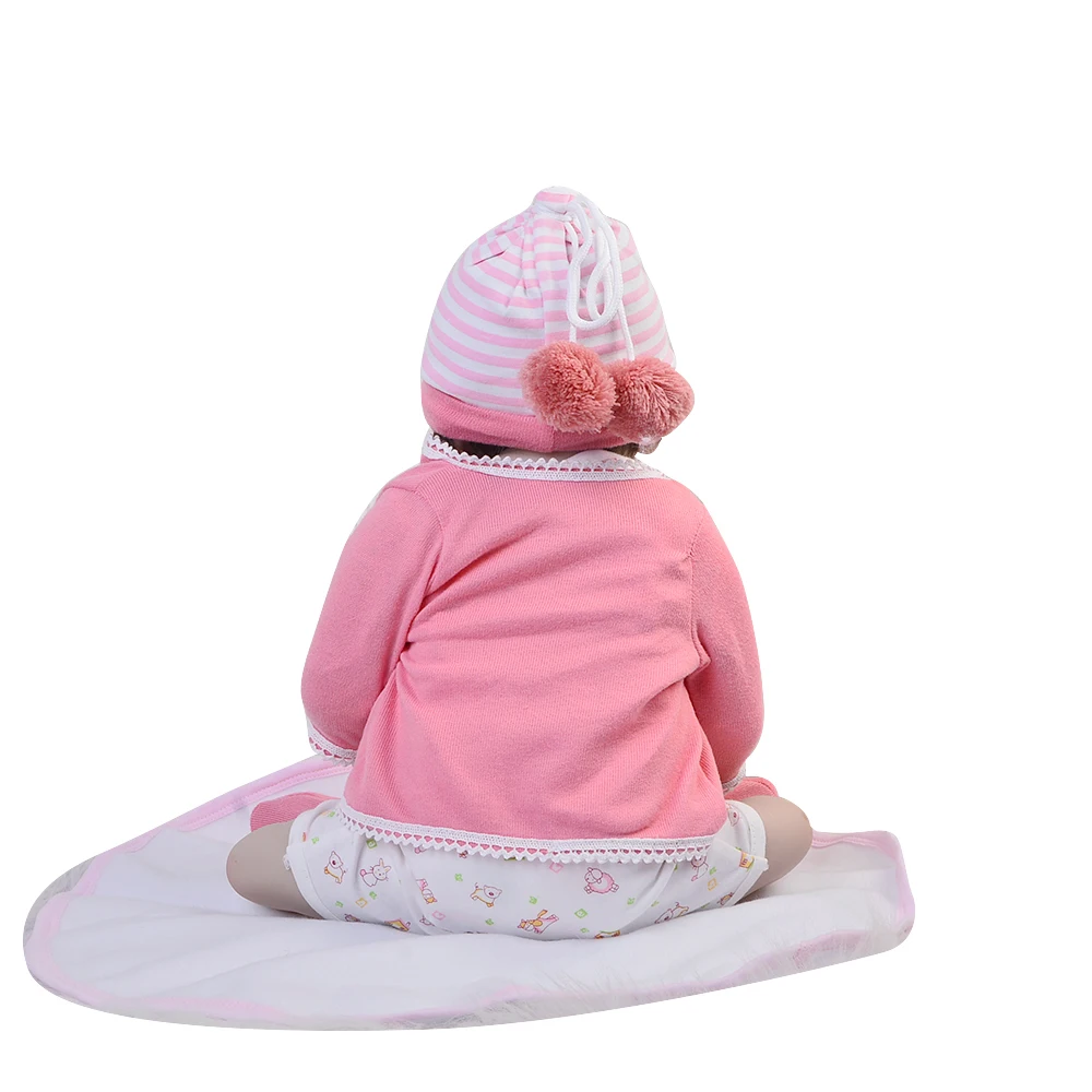 KEIUMI 23 дюйма полностью силиконовая виниловая кукла для новорожденных девочек