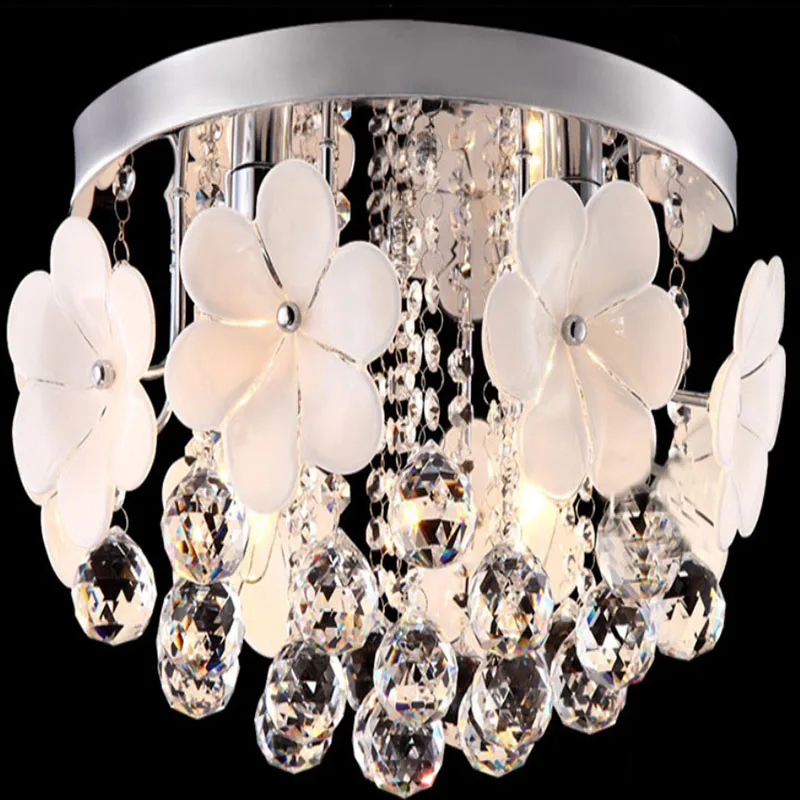 Flower Crystal Ceiling Light Fixture Cristal Lustres de cristal Modern