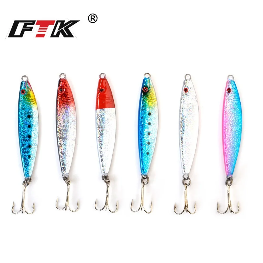 

FTK Hard Metal Micro Jig Fishing Bait Wobblers 15g 20g 25g 30g 35g 40g 60g 80g 6.5cm-11cm Swimbait Slow Jigging Sea Fishing Lure