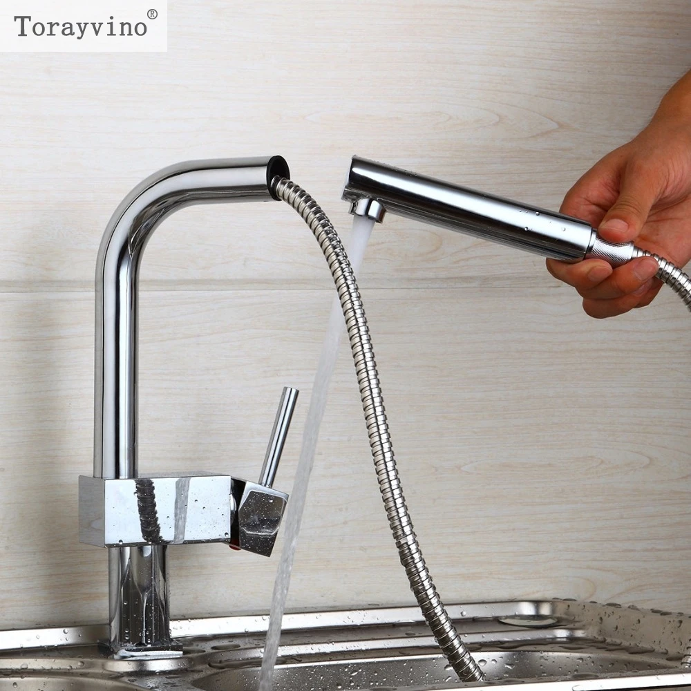 Torayvino 360 Degree Swivel Favorable in Price Kitchen Faucet Chrome