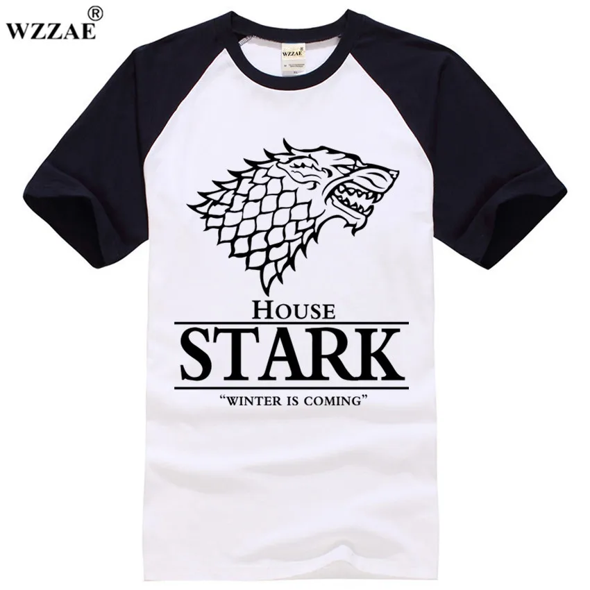 Game of Thrones t shirt House Stark letters Winter Is Coming 100/% cotton NEW