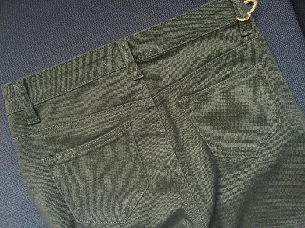 Джинсы с ропками, сексуальные модные эластичные Стрейчевые обтягивающие джинсы, деним, полная длина, с эффектом пуш-ап, сексуальные красивые женские зеленые джинсы Feminino