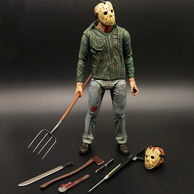 NECA 3D Friday 13th Jason Leatherface бензопила Лори шёл Майкл Майерс Фредди Крюгер Pennywise Джокер Фигурки игрушки