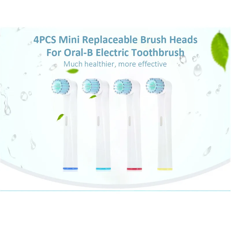 EB-17D 4pcs Mini Replacement Brush Head Flexible Deep Clean suitable for Oral-B Series Sonic Toothbrushes Compact Design | Техника для