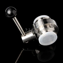 1-1/" 38 мм SS304 Нержавеющая сталь санитарно 1,5" Tri Зажим клапан-бабочка D05