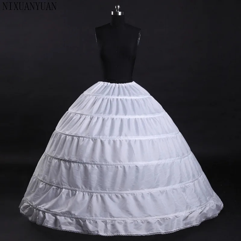6 Обручи Белый Подъюбники суеты бальное платье свадебное свадебный подъюбник Crinolines