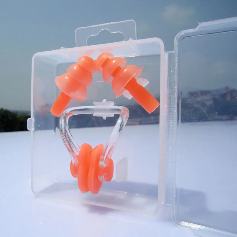 Мягкие беруши из силикагеля с зажимом для носа конические дорожные принадлежности для сна Предотвращение шума плавание водостойкие
