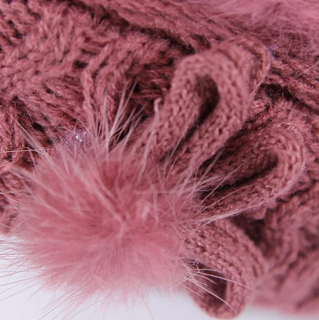 Женские зимние теплые береты с бантом, плетеная мешковатая вязанная шапочка Лыжная Шапка Кепка boinas para mujer, модные женские шапки
