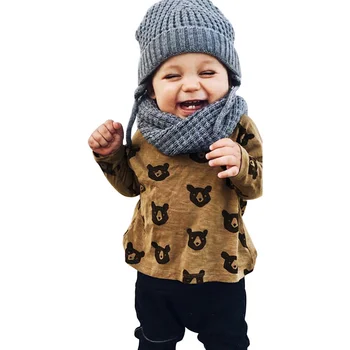 

Cartoon Bear Baby Girls Clothes Set Long Sleeve Shirt + Pants 2pcs Baby Girls Clothing Newborn Infant Baby Outfits Spring