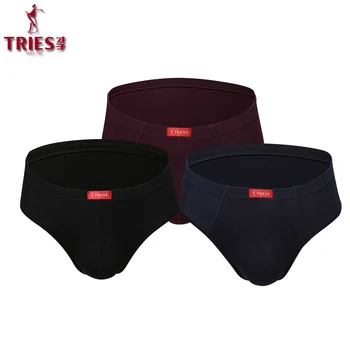 

TRIES 2018 New Men Underwear Breathable Briefs Men Brief Sexy Brief Plus Size Briefs Men Underwear 3Pcs\lot Men Shorts Pants